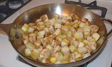 This eggplant is just about ready for the Dutch oven.