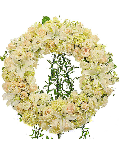 Elegant White Wreath Display