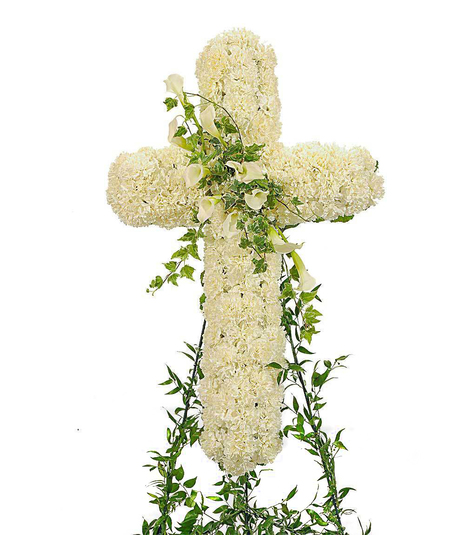 Elegant White Easel Cross