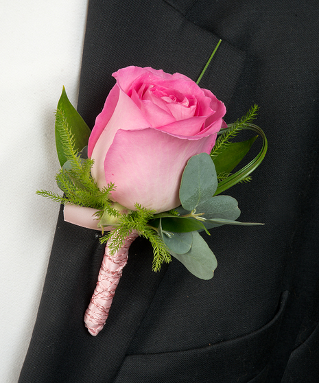 Pink Rose Boutonniere