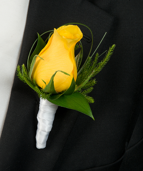 Yellow Rose Boutonniere