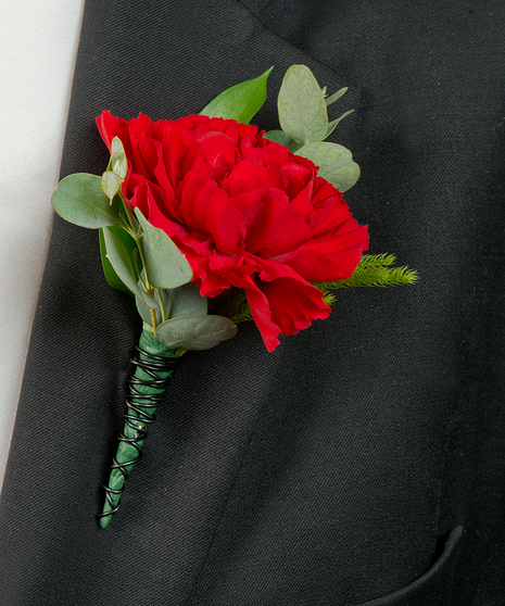 Red Carnation Boutonniere
