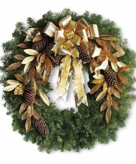 Gold Decorated Artificial Wreath