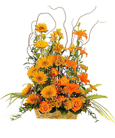 Nature In Bloom Vegetative Basket Display