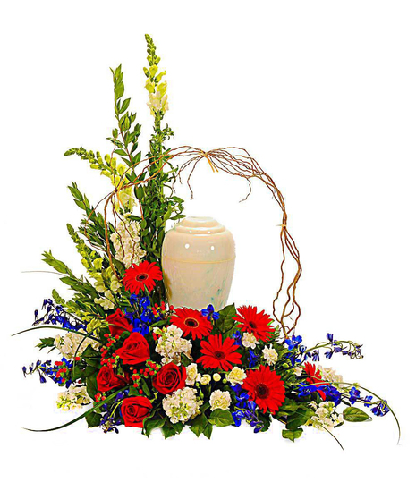 Patriotic Memorial Urn Display