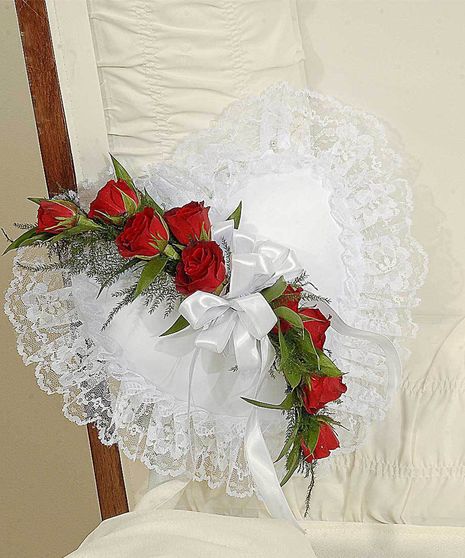 Classic Roses Heart Pillow Corsage