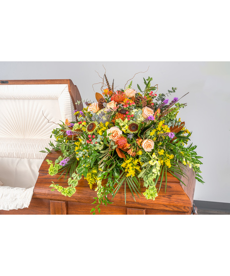 Rustic Remembrance Casket Spray