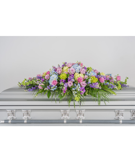 Walter Knoll Florist Bold Mix Half Casket Spray