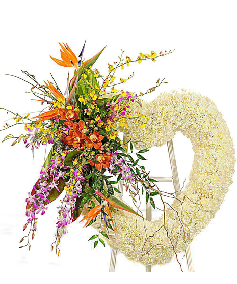 Tropical Fusion Open Heart Easel Display