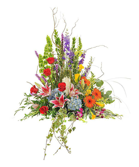 Vivid Euro Garden Memorial Candle Display