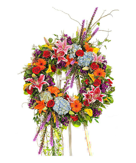 Vivid Euro Wreath Display