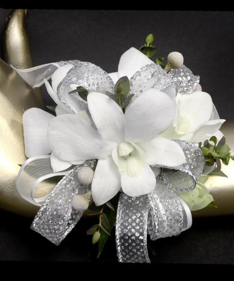 White Orchid Wrist Corsage