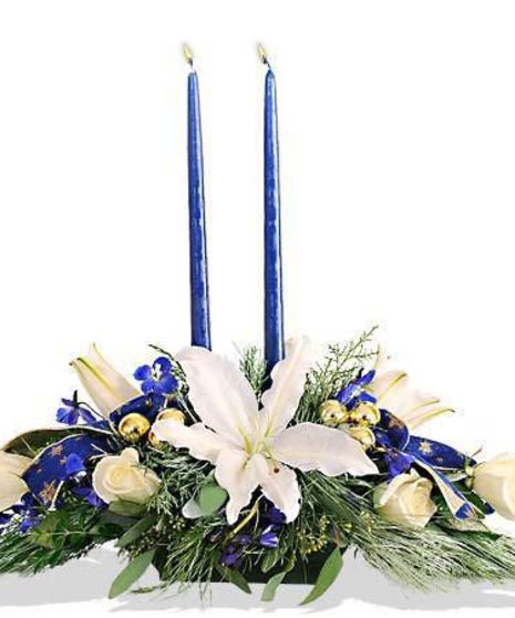 Blue & White Centerpiece