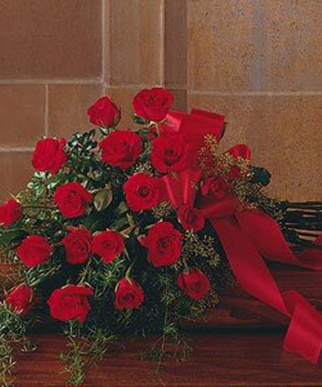 Red Rose Tribute Casket