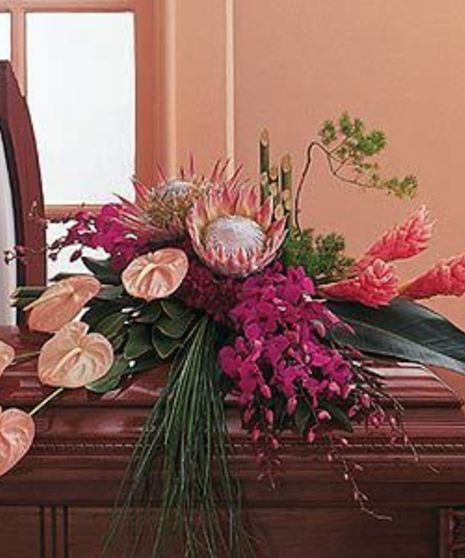 Tropical Paradise Casket Spray