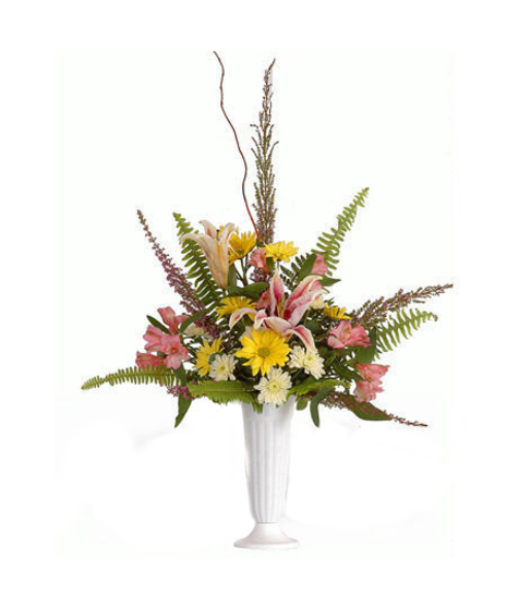 Walter Knoll's Pastel Cemetery Cone Bouquet