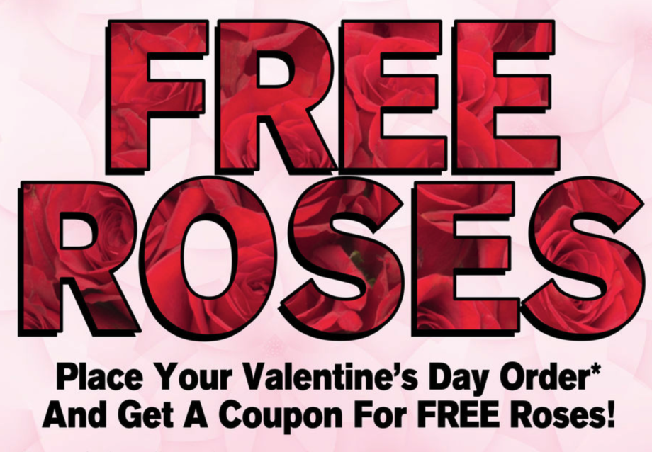 Free Roses for having them delivered on the 13th